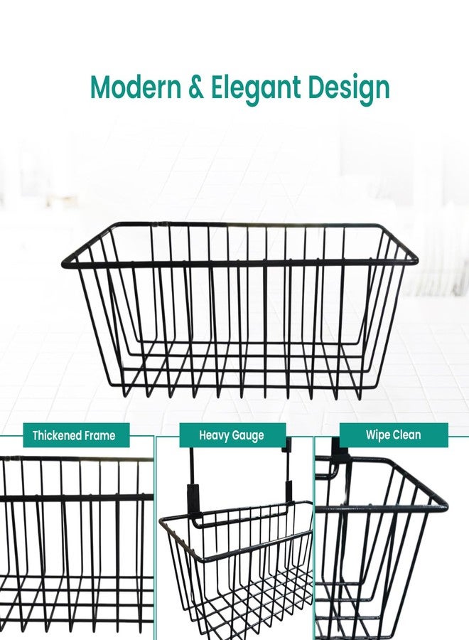 جو هوكد سلة تخزين معدنية معلقة من جو هوكد، منظم لأبواب الخزائن، ألوان متنوعة، متينة، متعددة الاستخدامات، أنيقة، شديدة التحمل، موفرة للمساحة، مصنوعة من معدن قوي، فعالة، صغيرة الحجم، عملية، عصرية - Image 3